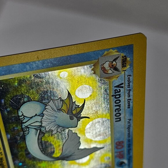 1999 Pokémon TCG Vaporeon Jungle Set 12/64 Unlimited Holo - Picture 7 of 7